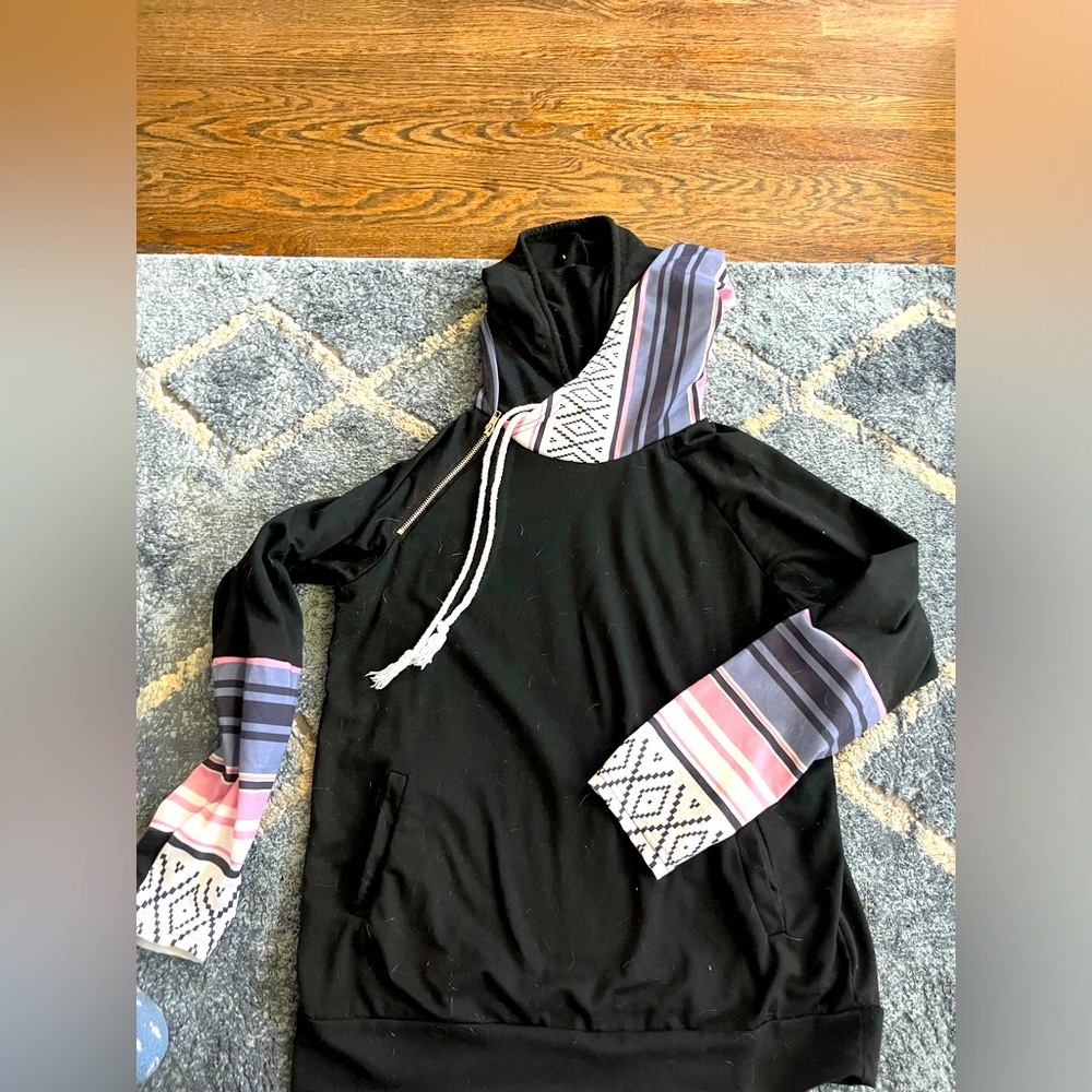 Double Hooded Aztec Sweater